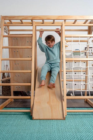 Magnolia - Wooden 7-in-1 Climber, Slide, Gym, Playset | Indoor |  New Zealand FSC-certified pinewood