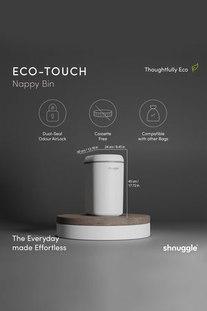 Changing Essentials Kit: Shnuggle Changing Mat + Diaper Pail + Better Bag Liners (90 Day Supply)