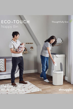 Changing Essentials Kit: Shnuggle Changing Mat + Diaper Pail + Better Bag Liners (90 Day Supply)