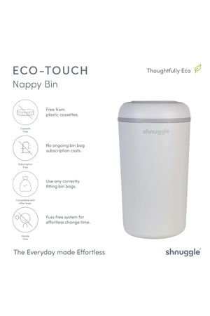 Changing Essentials Kit: Shnuggle Changing Mat + Diaper Pail + Better Bag Liners (90 Day Supply)