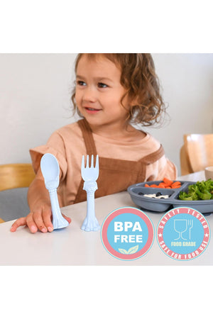 Spoon la la Toddler Spoon & Fork + Board Book Gift Set