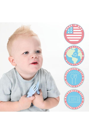 Spoon la la Toddler Spoon & Fork + Board Book Gift Set