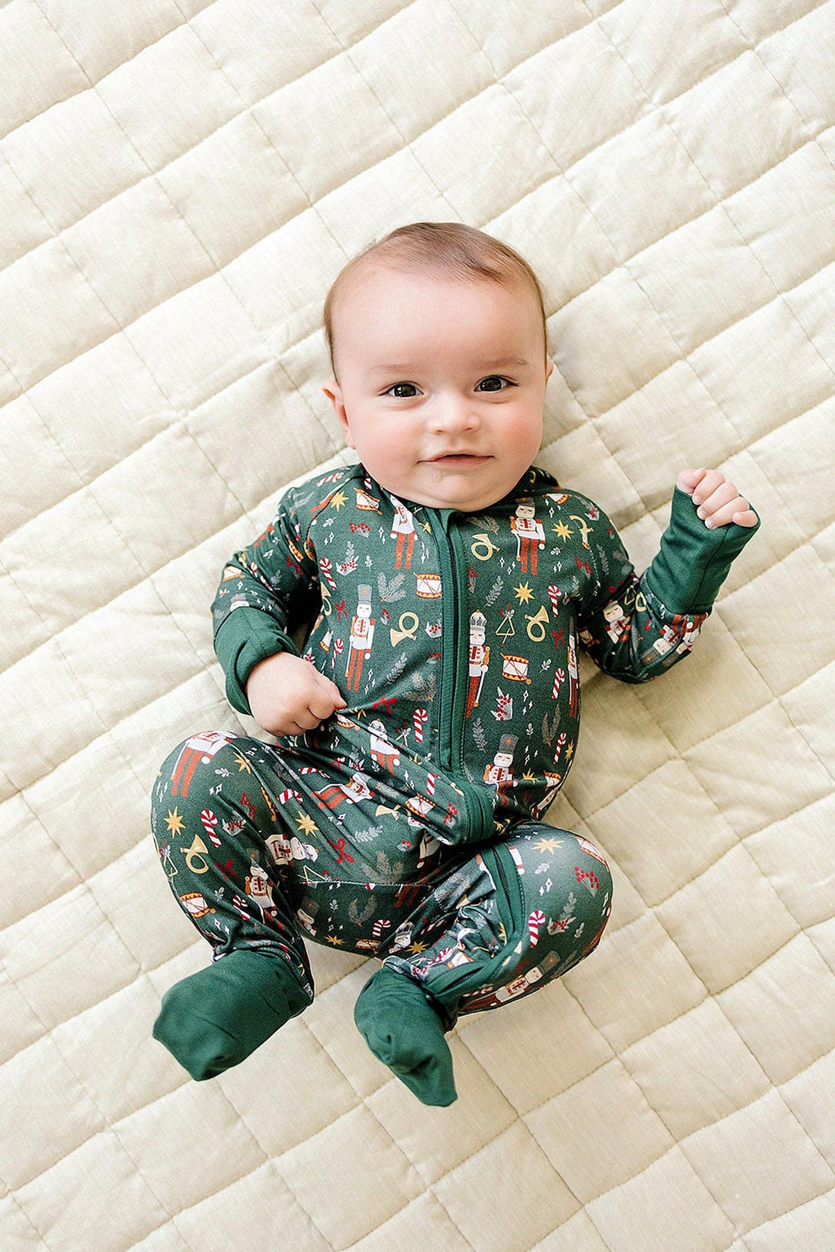 Green Nutcracker Zipper Pajama | Bamboo | Baby Essentials