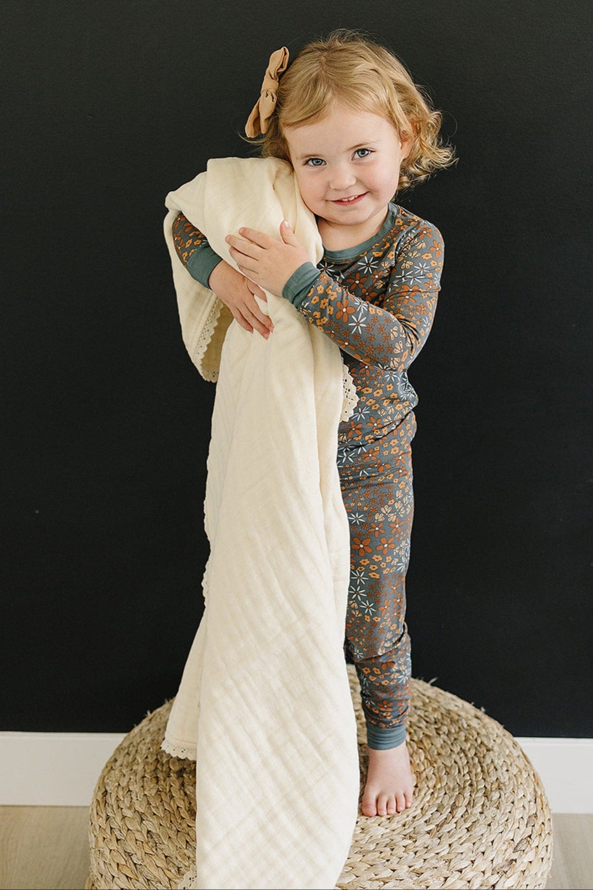 Cream Lace Muslin Crib Quilt  | 100% Cotton | Baby Essentials