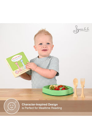 Spoon la la Toddler Spoon & Fork + Board Book Gift Set