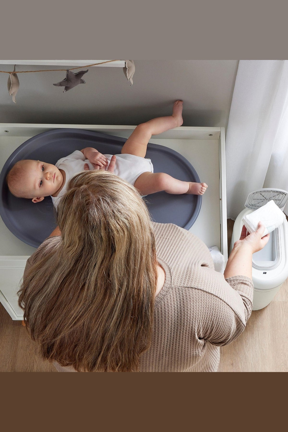 Changing Essentials Kit: Shnuggle Changing Mat + Diaper Pail + Better Bag Liners (90 Day Supply)