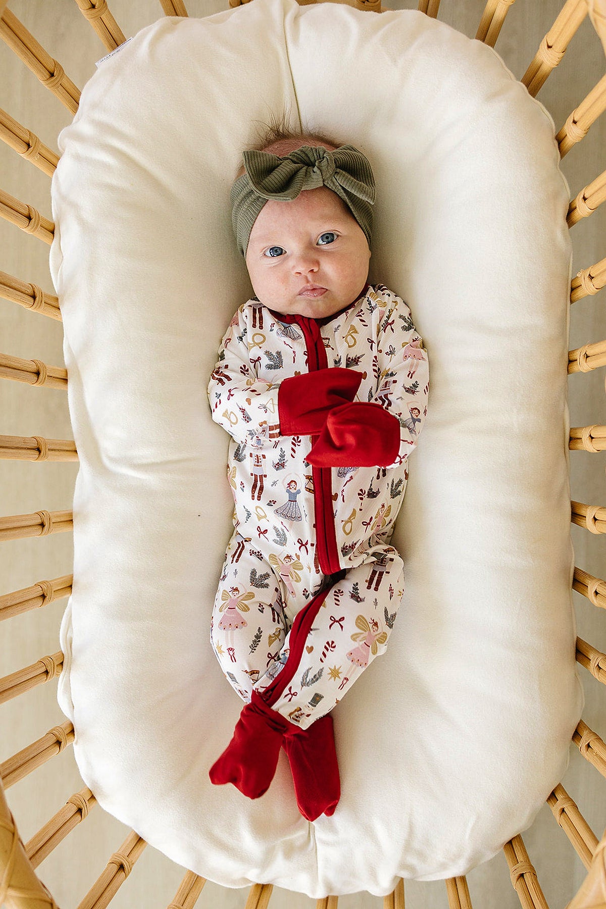 Red Nutcracker Zipper Pajama | Bamboo | Baby Essentials