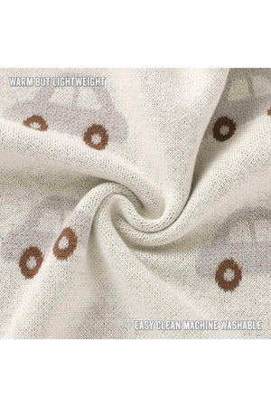 Knit Car Luxury Swaddle Blanket | 100% OEKO Tex Pima Cotton