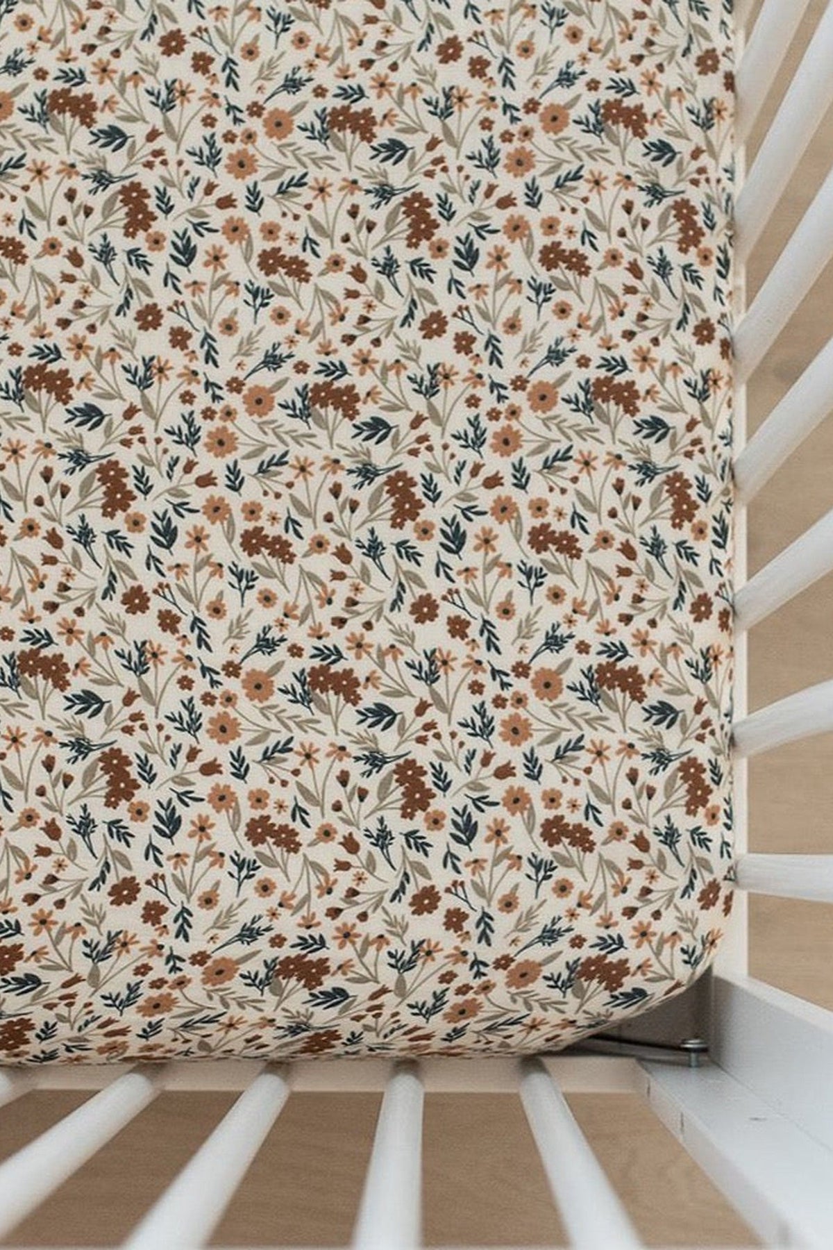 Harvest Floral Muslin Crib Sheet | 100% Cotton | Baby Essentials