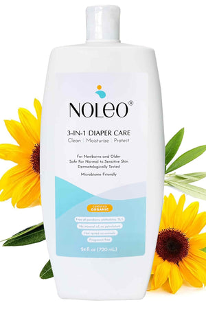 NOLEO 3-IN-1 - Diaper Rash Cream - EWG Verified -  24oz