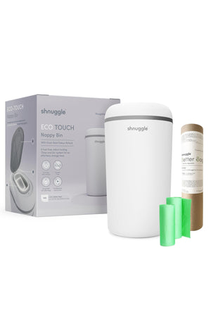 Shnuggle Eco-Touch Nappy Bin Diaper Pail + 30 Better Bag Liners