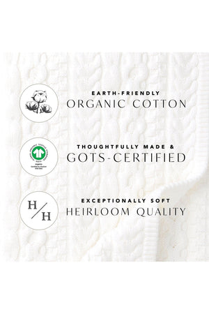 Organic Cotton Contrast Sweater with Elbow Patches