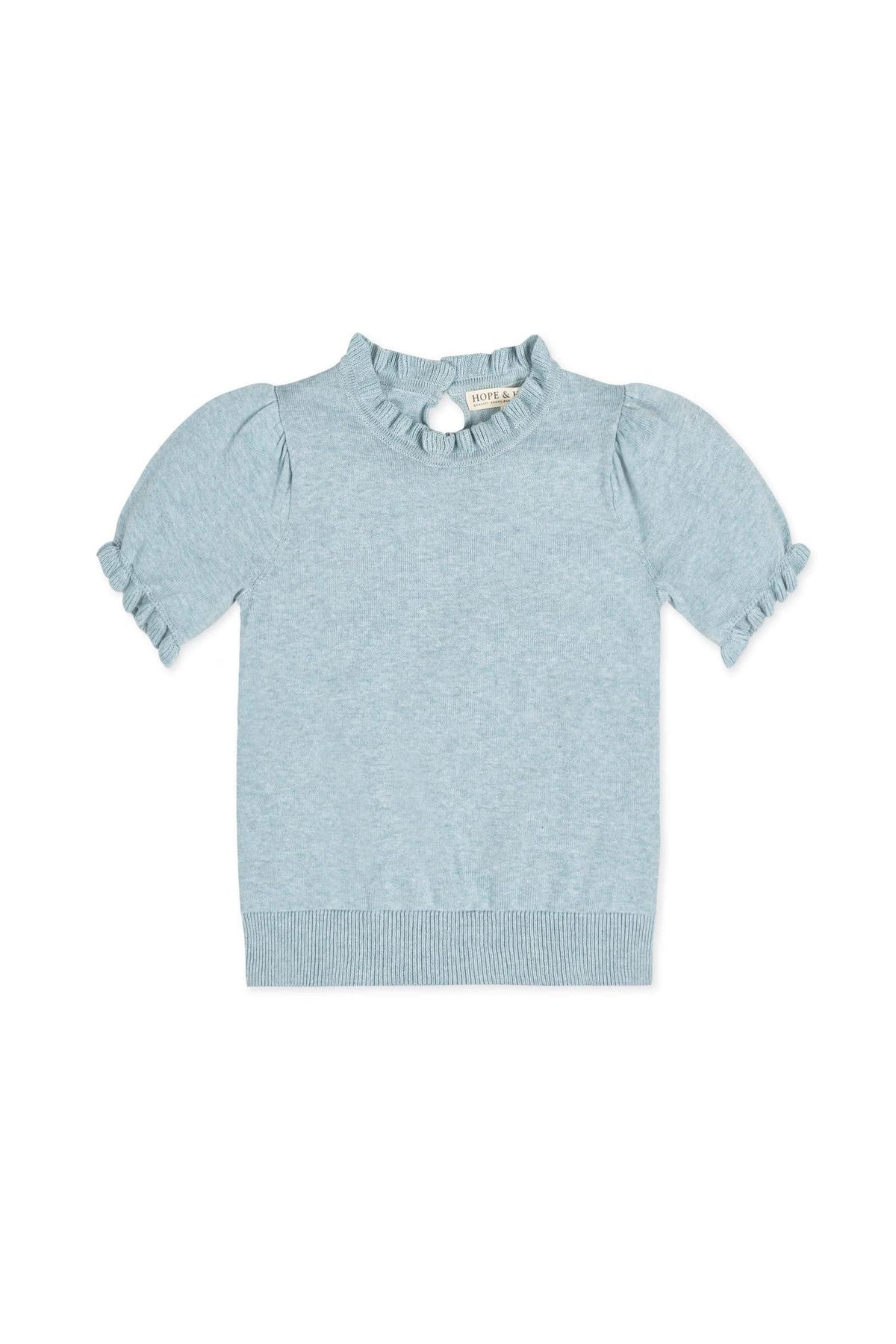 Hope & Henry Organic Cotton Puff Sleeve Sweater - Baby