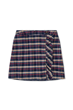 Hope & Henry Organic Cotton Flannel Ruffle Skirt