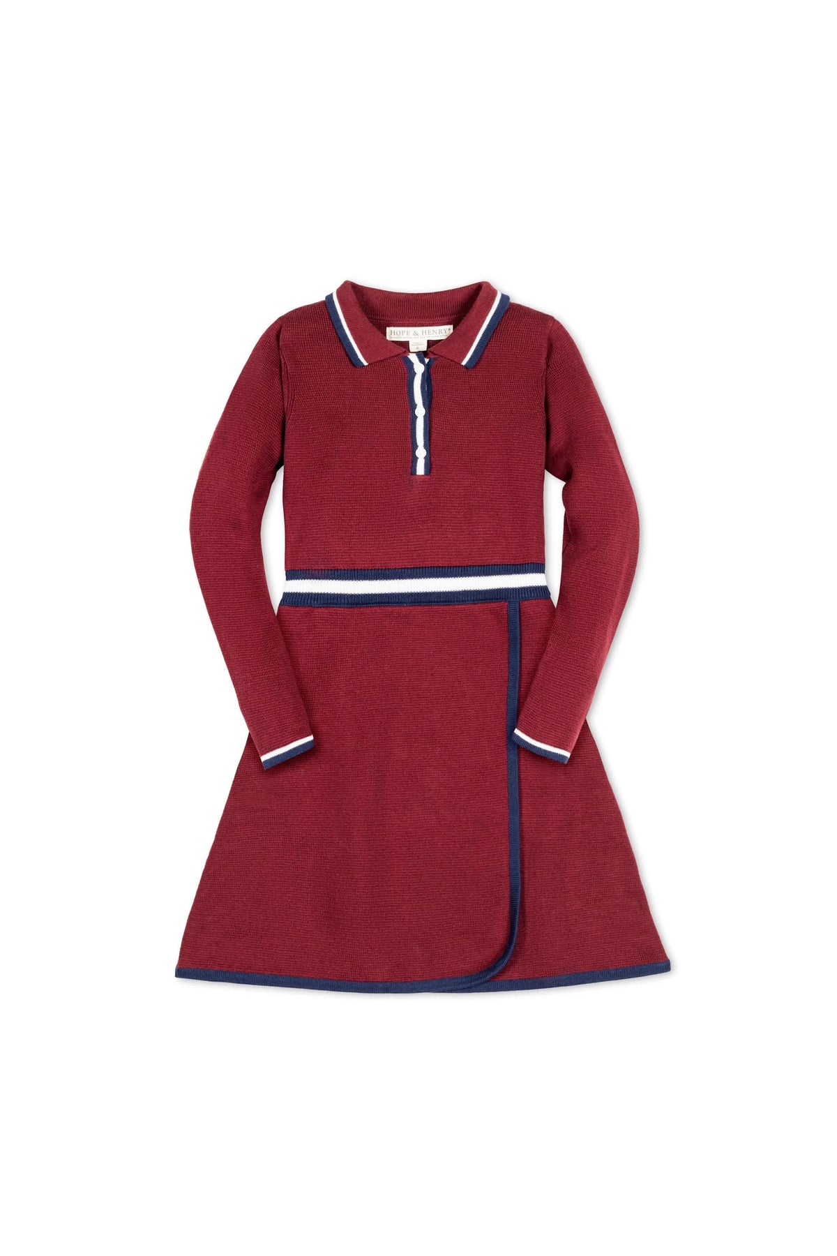 Hope & Henry Organic Cotton Henley Sweater Dress - Baby