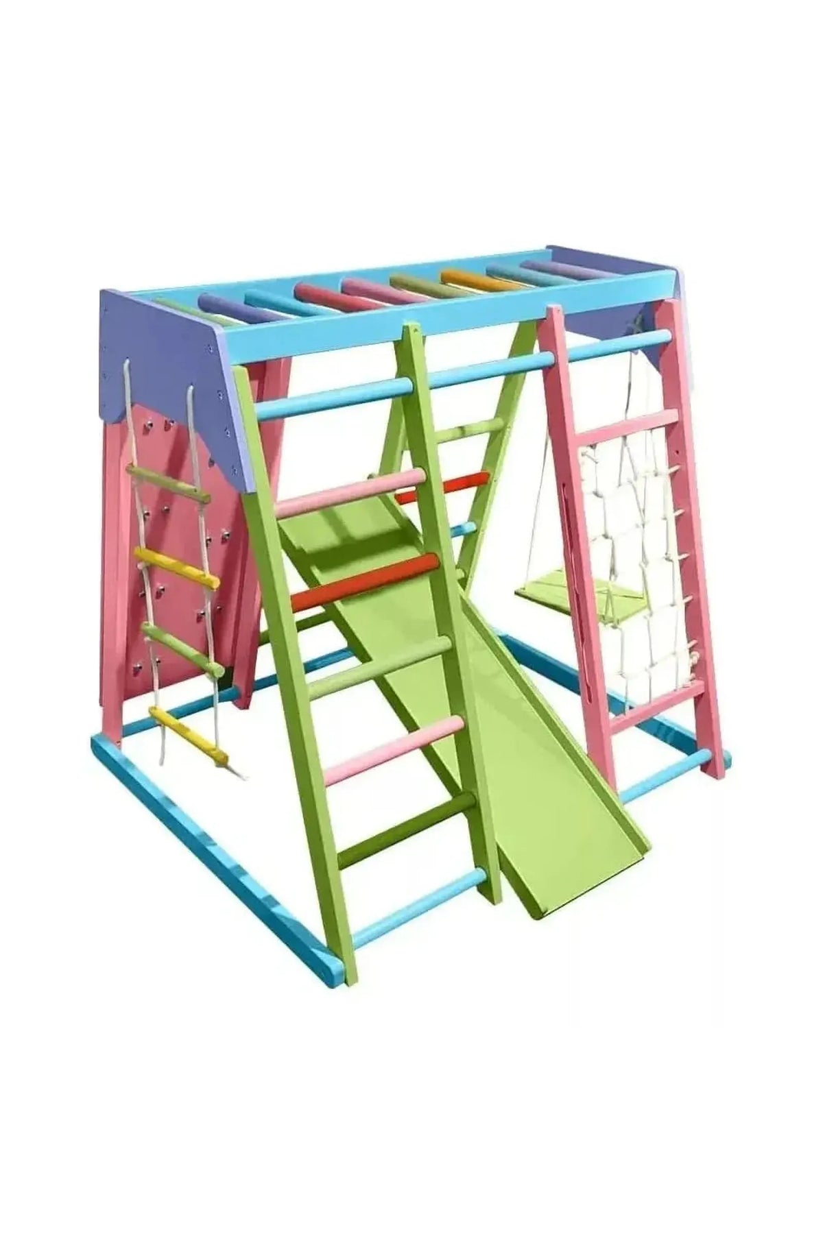 Magnolia - Wooden 7-in-1 Climber, Slide, Gym, Playset | Indoor |  New Zealand FSC-certified pinewood