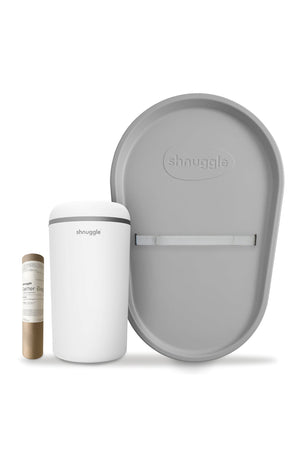 Changing Essentials Kit: Shnuggle Changing Mat + Diaper Pail + Better Bag Liners (90 Day Supply)
