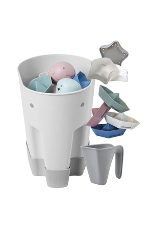 Shnuggle Bath Accessories Bundle - Ellie Scoop, Washy Jug, Boats & Wishy Toy - 4-Piece Set