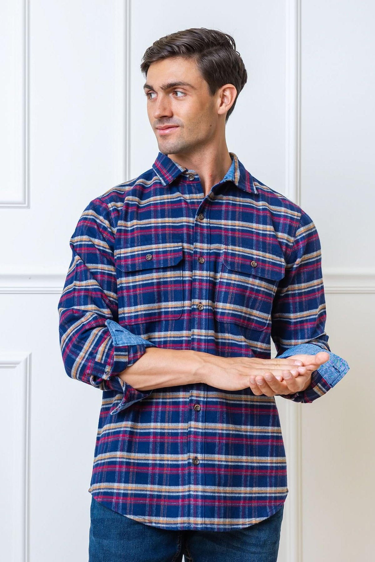 Organic Cotton Flannel Double Pocket Shirt