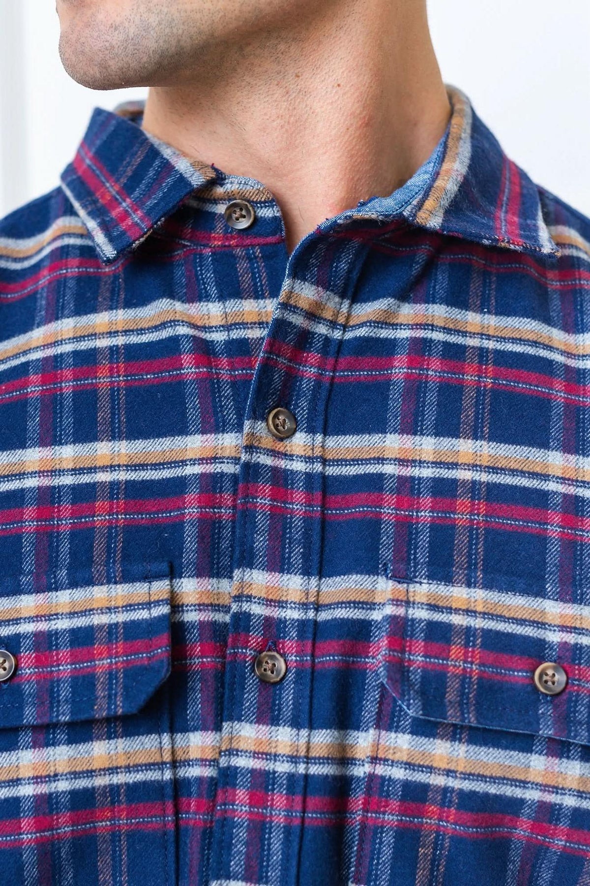 Organic Cotton Flannel Double Pocket Shirt