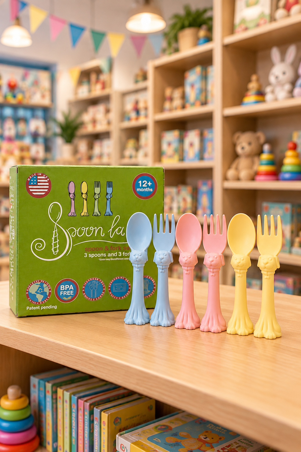 Spoon la la Toddler Spoon & Fork Set — 6 Piece Gift Set