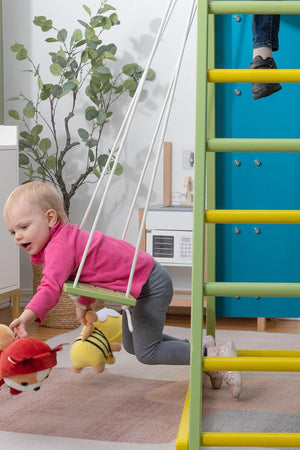 Magnolia - Wooden 7-in-1 Climber, Slide, Gym, Playset | Indoor |  New Zealand FSC-certified pinewood