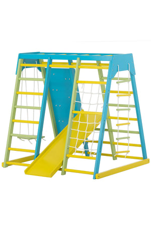 Magnolia - Wooden 7-in-1 Climber, Slide, Gym, Playset | Indoor |  New Zealand FSC-certified pinewood