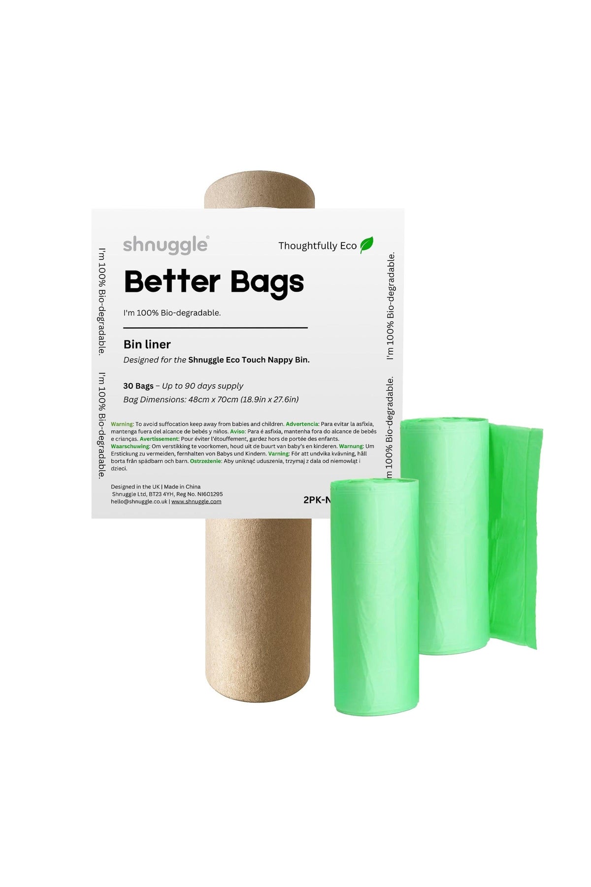 Shnuggle Better Bag Nappy Bin Diaper Pail Liners 30 bags