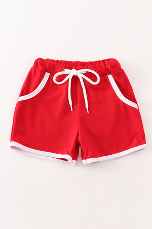 Boys' Pull-On Shorts | Red | Back to School