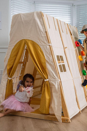 Magnolia - Wooden 7-in-1 Climber, Slide, Gym, Playset | Indoor |  New Zealand FSC-certified pinewood