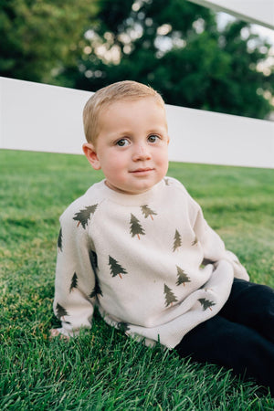 Pine Tree Knit Sweater | 100% Cotton