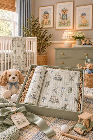 Tee Time Muslin Swaddle Blanket