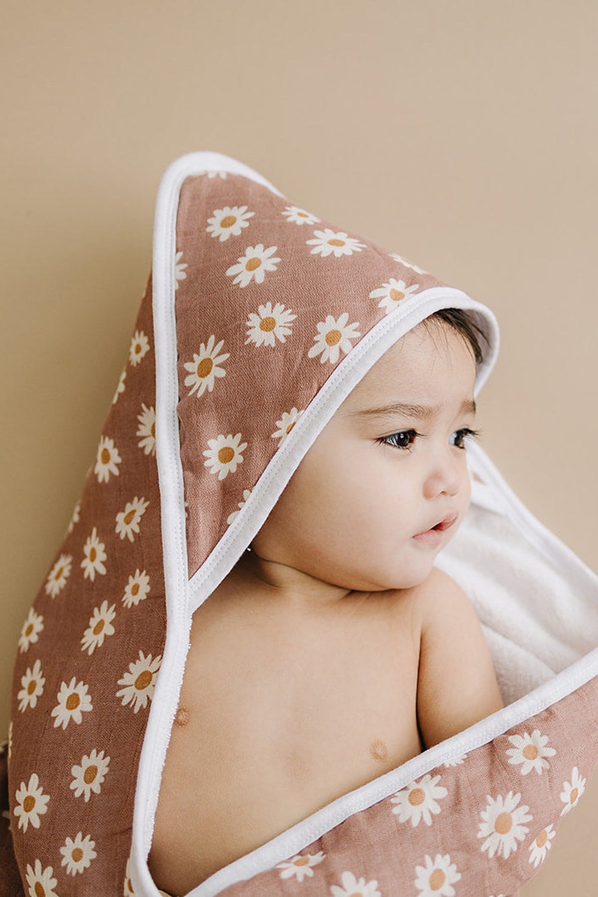 Mebie Baby  Daisy Dream Muslin Hooded Towel | 100% Cotton | Baby Essentials
