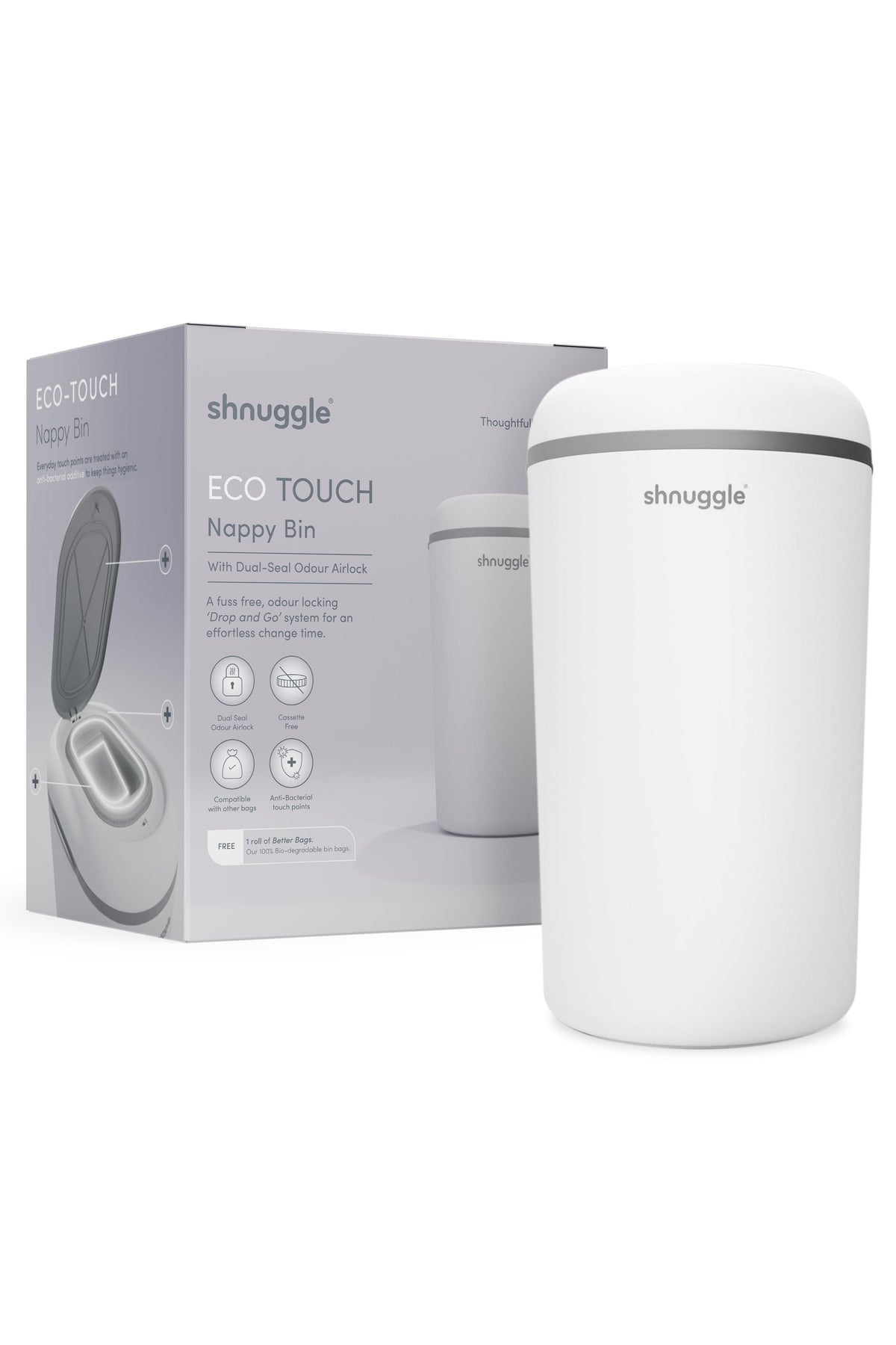 Shnuggle Eco-Touch Nappy Bin Diaper Pail
