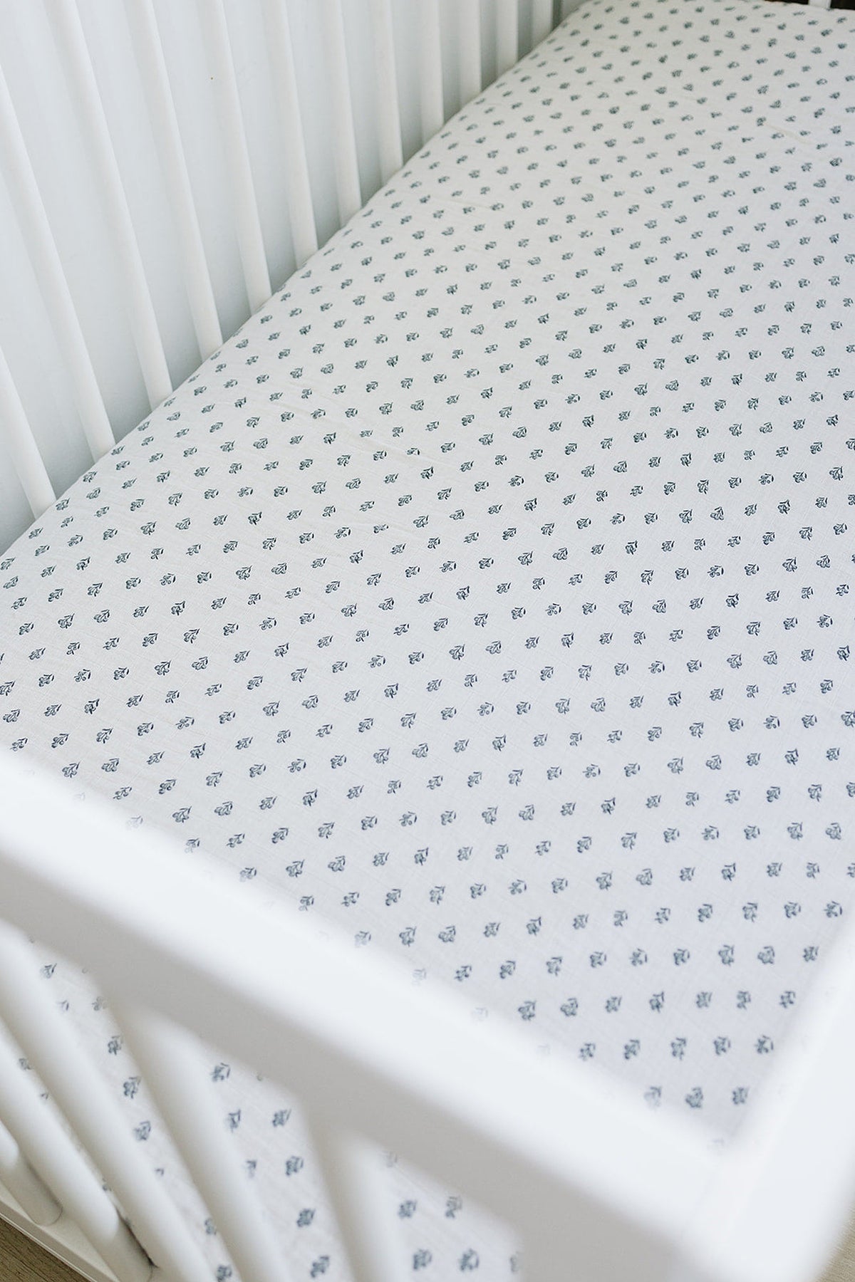 Mebie Baby  Cream Berry Muslin Crib Sheet | 100% Cotton | Baby Essentials
