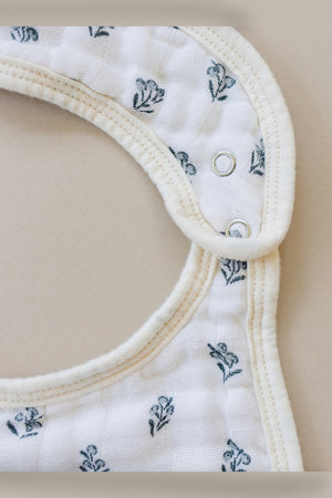 Cream Berry Classic Muslin Bib | 100% Cotton | Baby Essentials