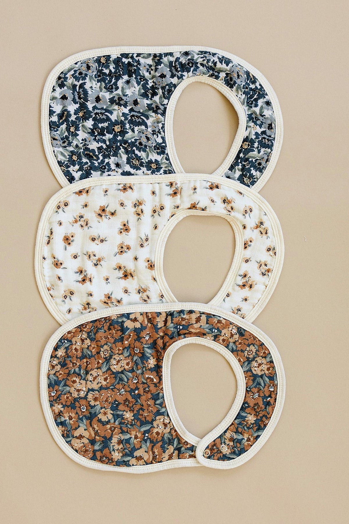 Venetian Floral Classic Muslin Bib | 100% Cotton | Baby Essentials