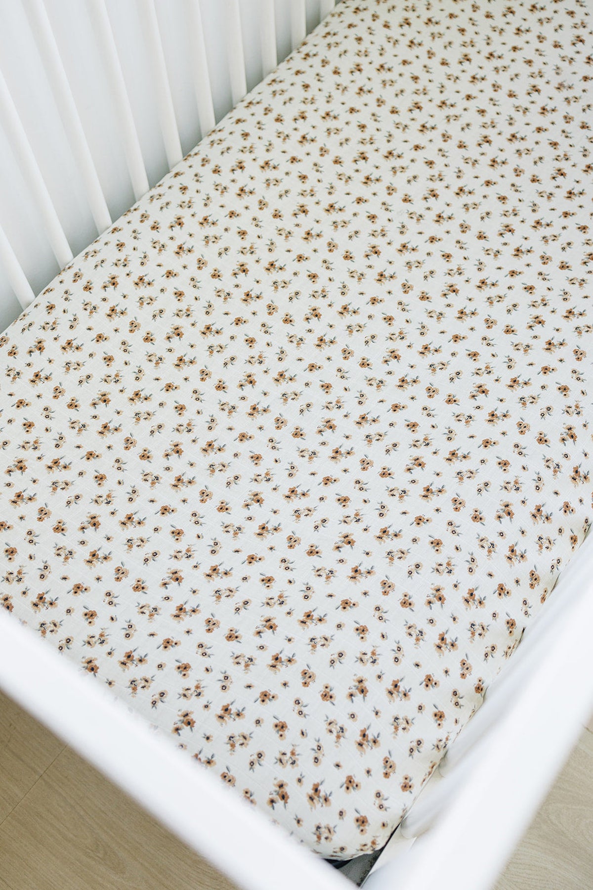 Mebie Baby  Autumn Bloom Muslin Crib Sheet | 100% Cotton | Baby Essentials