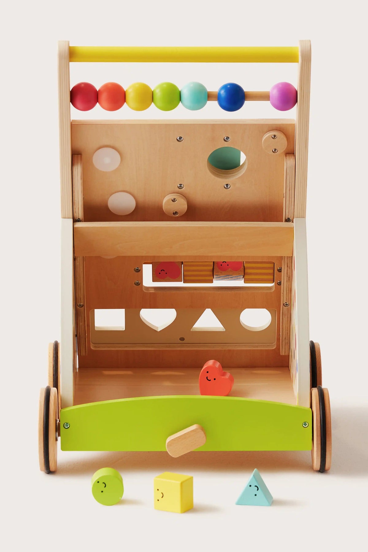 Tiny Land® Premium Natural Wooden Activity Walker