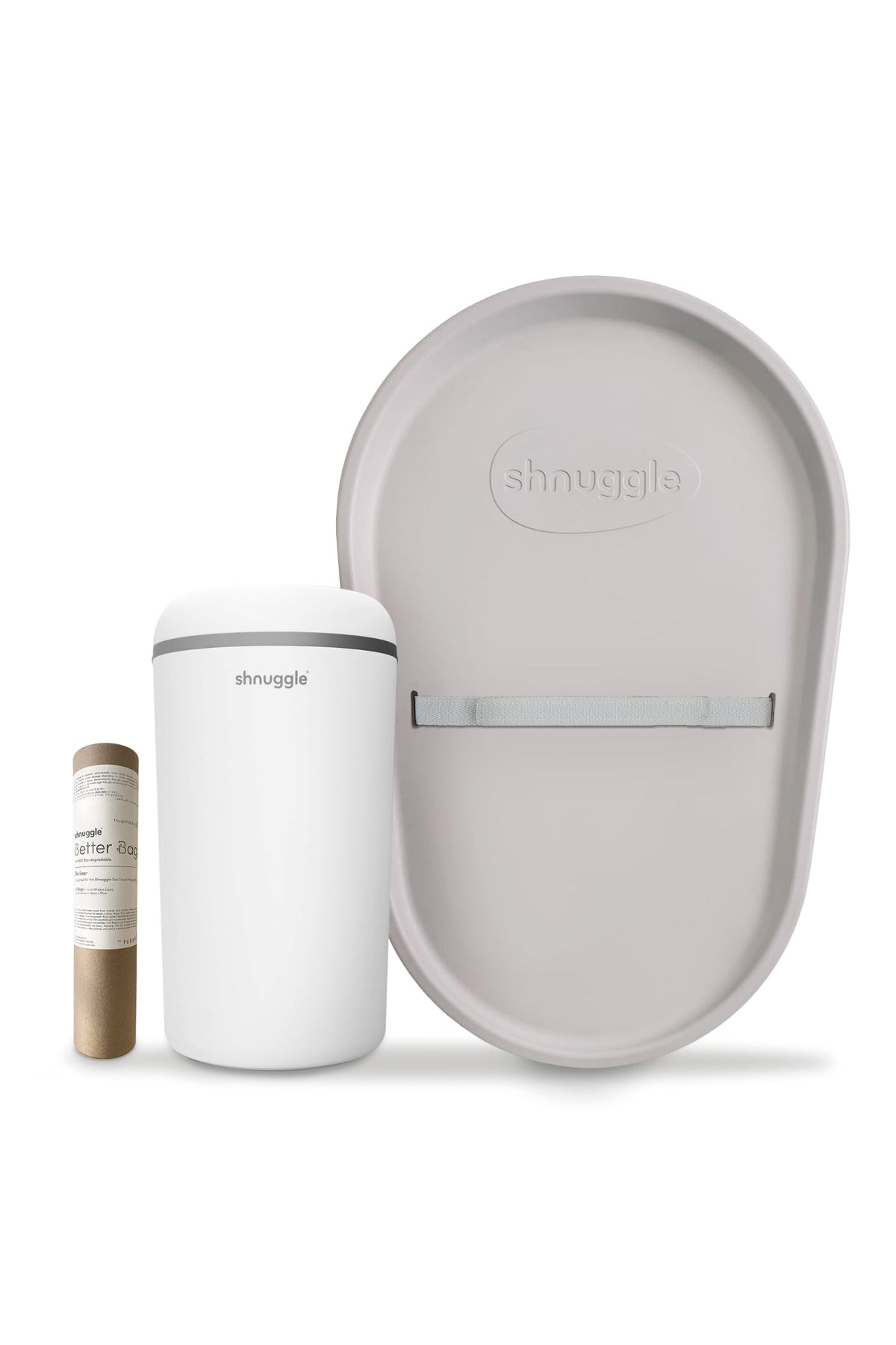 Changing Essentials Kit: Shnuggle Changing Mat + Diaper Pail + Better Bag Liners (90 Day Supply)