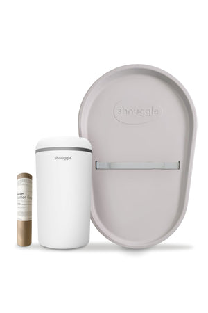 Changing Essentials Kit: Shnuggle Changing Mat + Diaper Pail + Better Bag Liners (90 Day Supply)