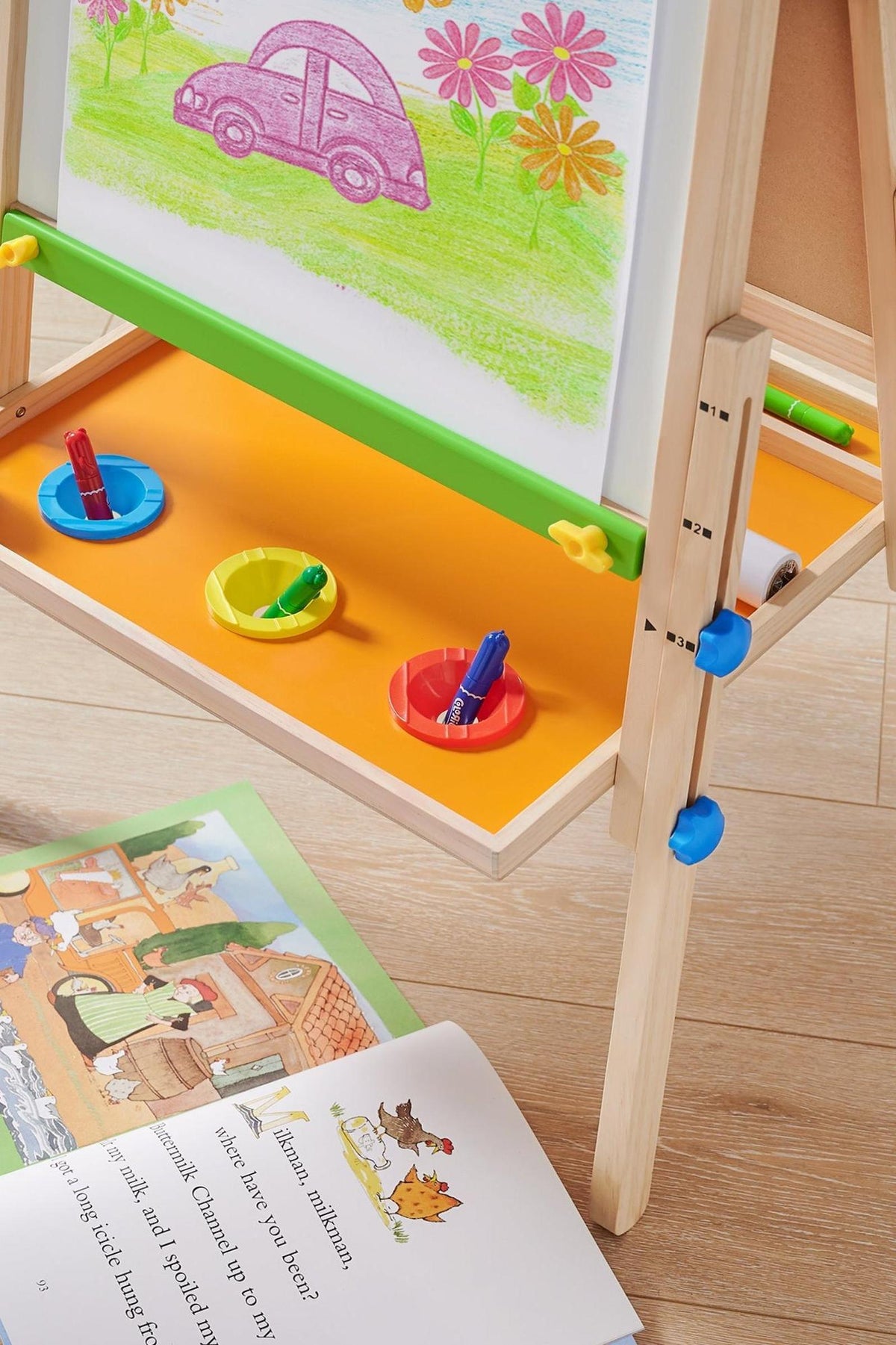 Tiny Land® 3-in-1 Art Easel & Paper Roll Set