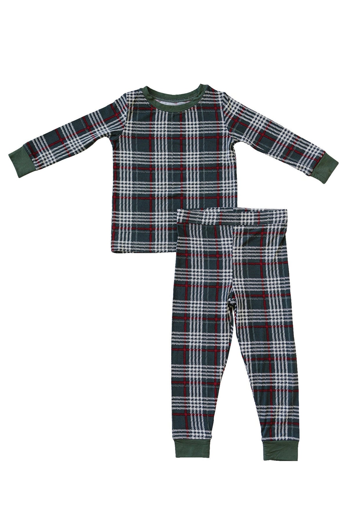 Green Plaid Cozy Pajama Set | Gender Neutral | Bamboo