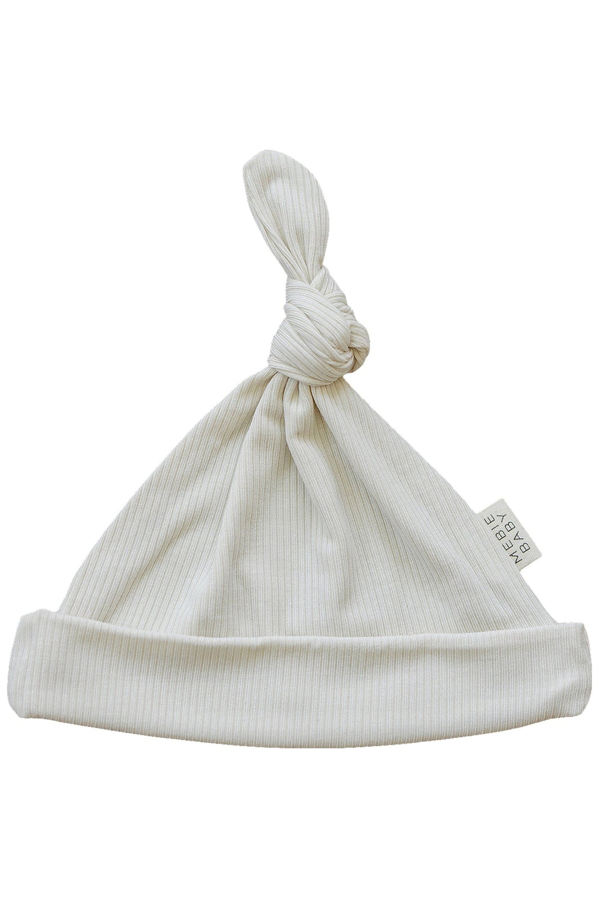 Mebie Baby  Cream Ribbed Knot Hat | Bamboo | Newborn | Baby Essentials