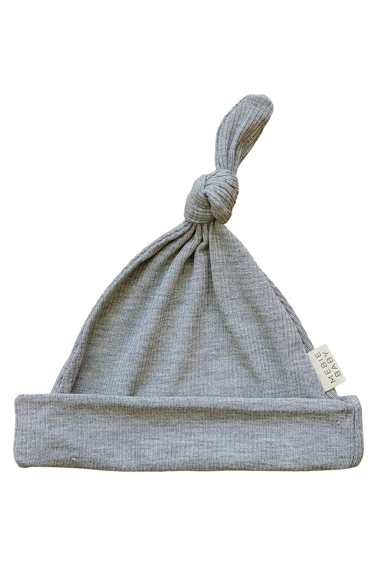 Heather Grey Ribbed Newborn Knot Hat | Bamboo | Newborn  | Baby Essentials