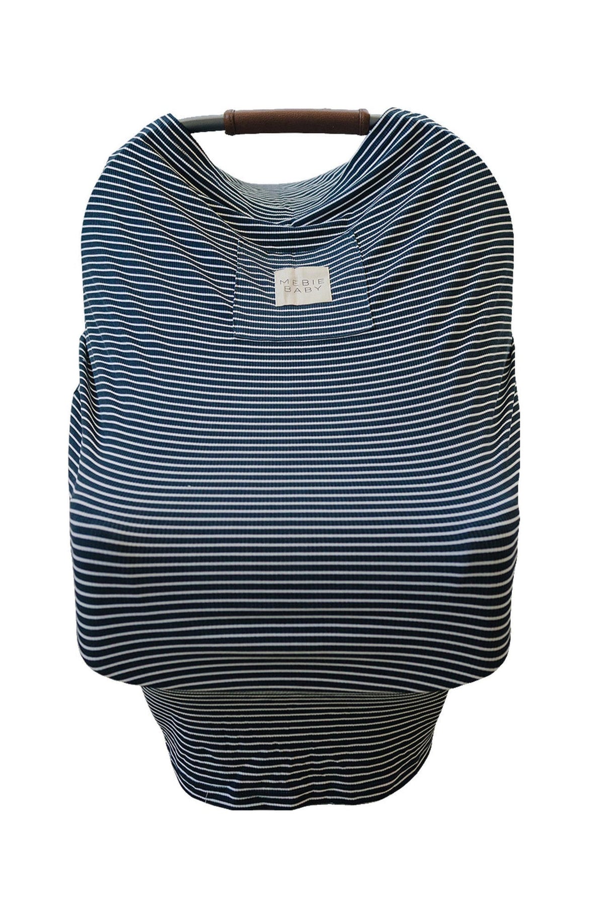 Navy Stripes Ribbed Multi-Use | Bamboo | Car Seat & Nursing Cover