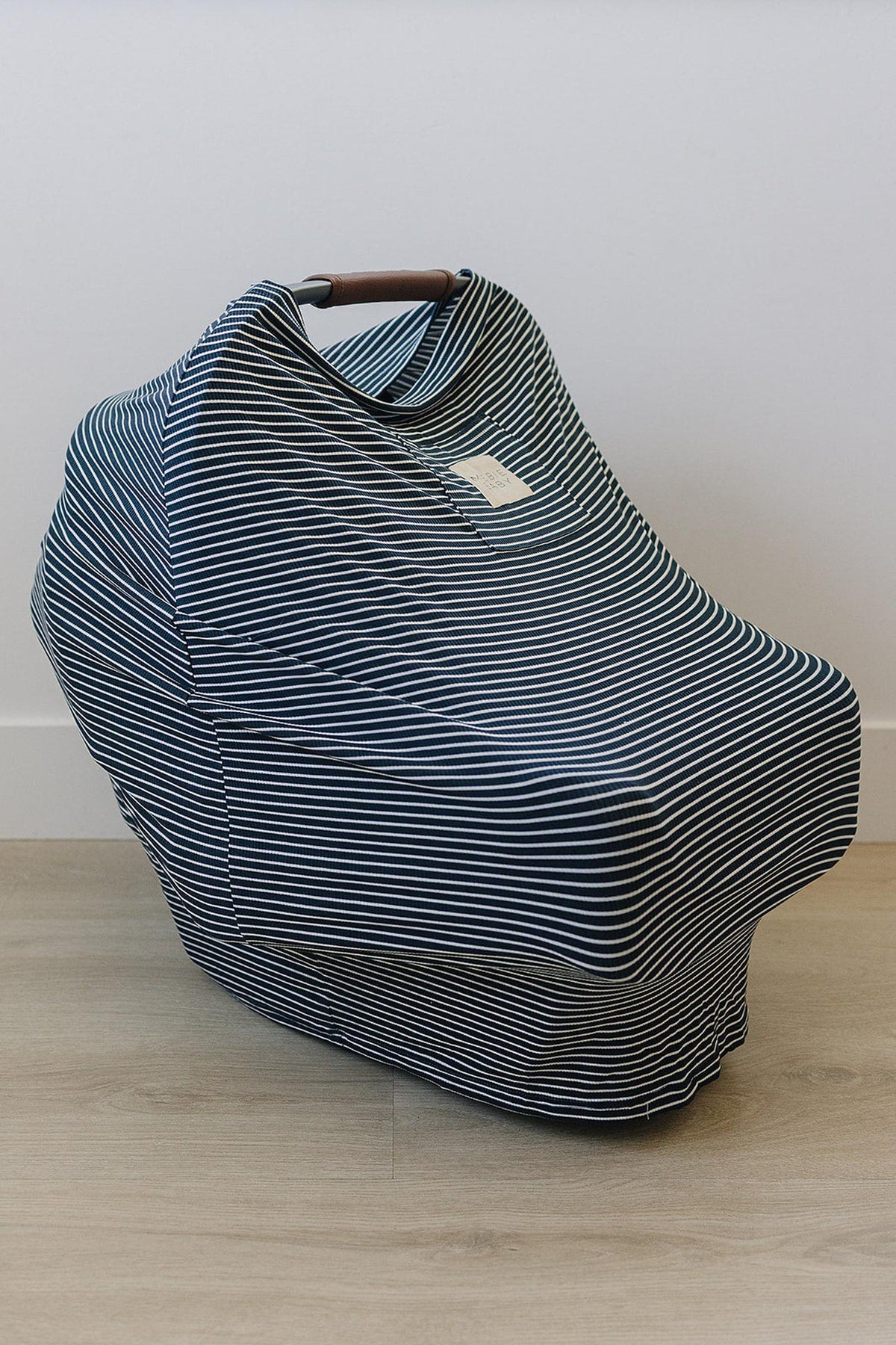 Navy Stripes Ribbed Multi-Use | Bamboo | Car Seat & Nursing Cover