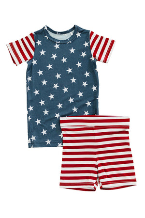 Stars + Stripes Cozy Short Set | Bamboo