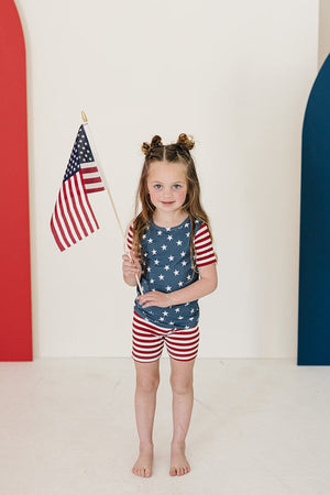 Stars + Stripes Cozy Short Set | Bamboo