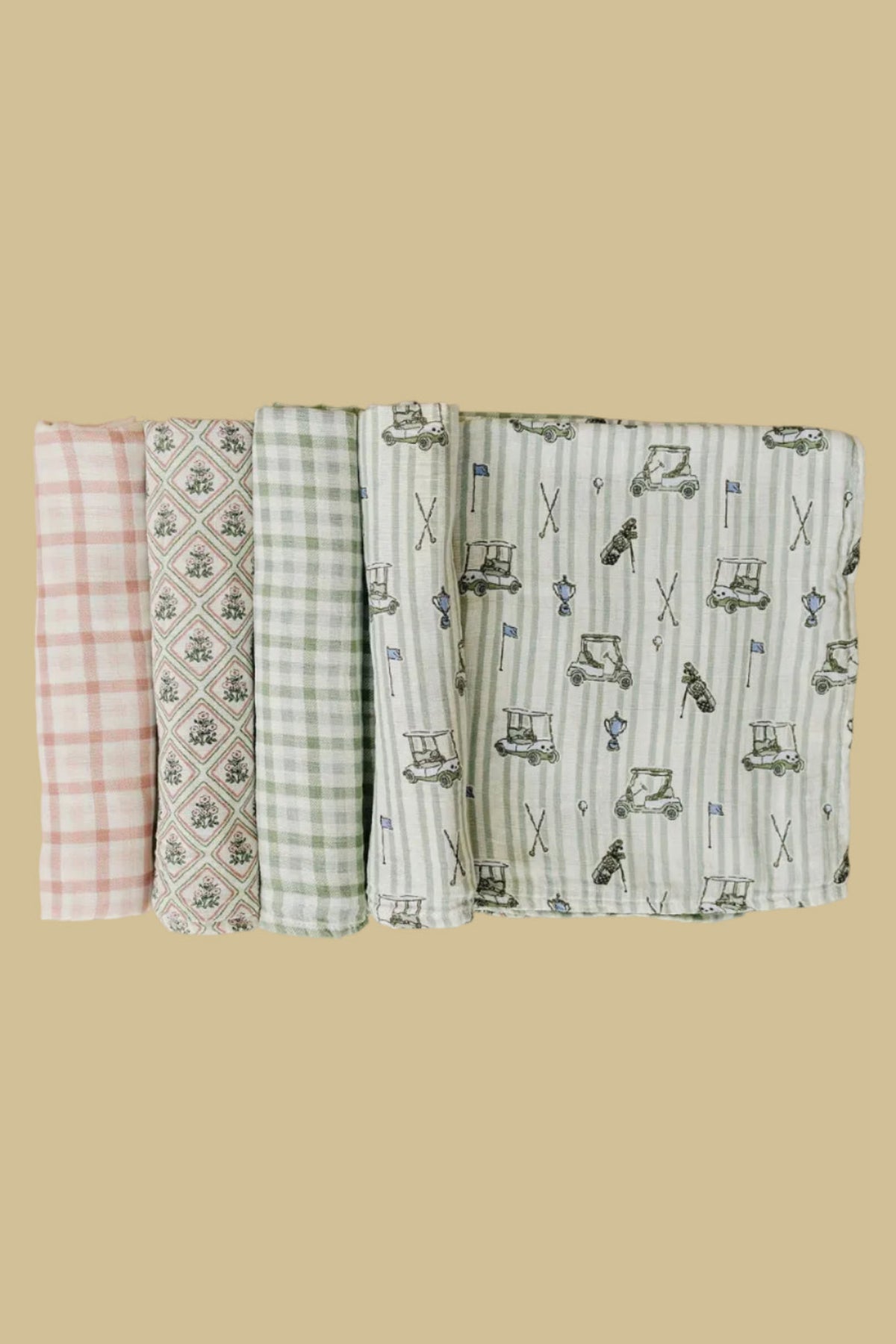 Pink Gingham Muslin Swaddle Cotton Blanket